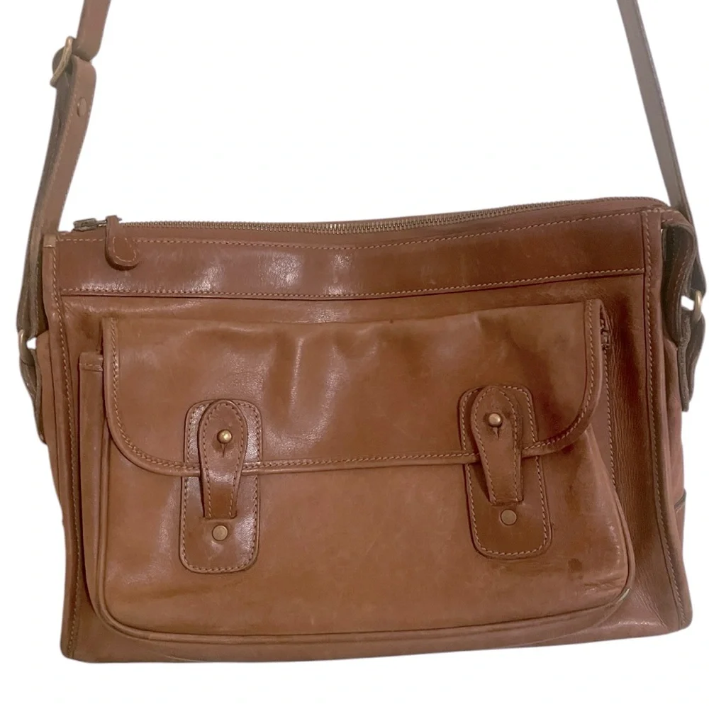 GHURKA No 8 Marley Hodgson The Courier Leather Messenger Bag Briefcase Brown VTG